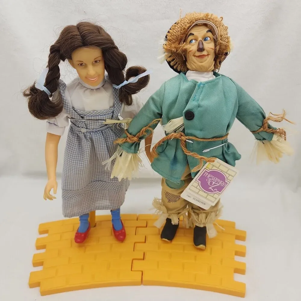 Dolls WIZARD OF OZ 14” Presents Of Hamilton 1987 Yellow Brick Stands 6 Figures
